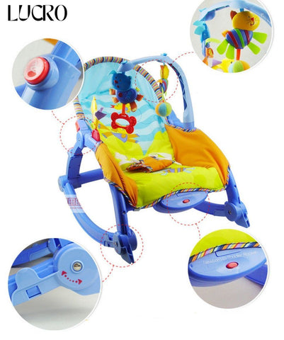 Portable Baby Rocker & Bouncer with Music, Vibration & Toys for Newborns