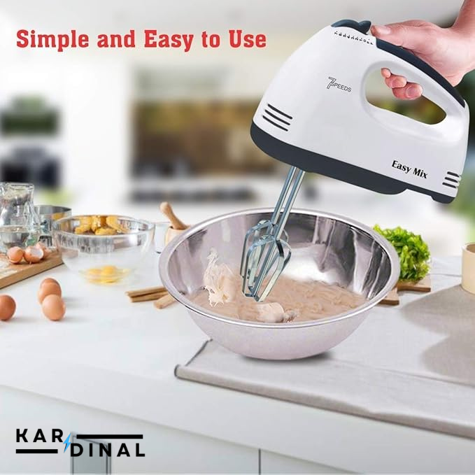 Electric Hand Mixer – Powerful 7-Speed Beater for Baking & Whipping