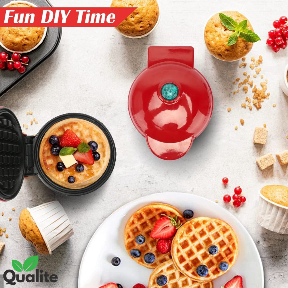 Mini Electric Waffle Maker – Non-Stick, Portable for Waffles