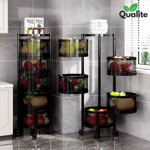 5-Layer Kitchen Storage Rack with Wheels – Vegetable & Pantry Organizer