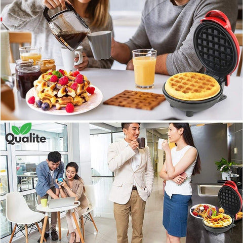 Mini Electric Waffle Maker – Non-Stick, Portable for Waffles