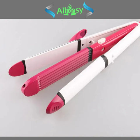 Professional 3-in-1 Hair Styler – Straightener, Curler & Dryer