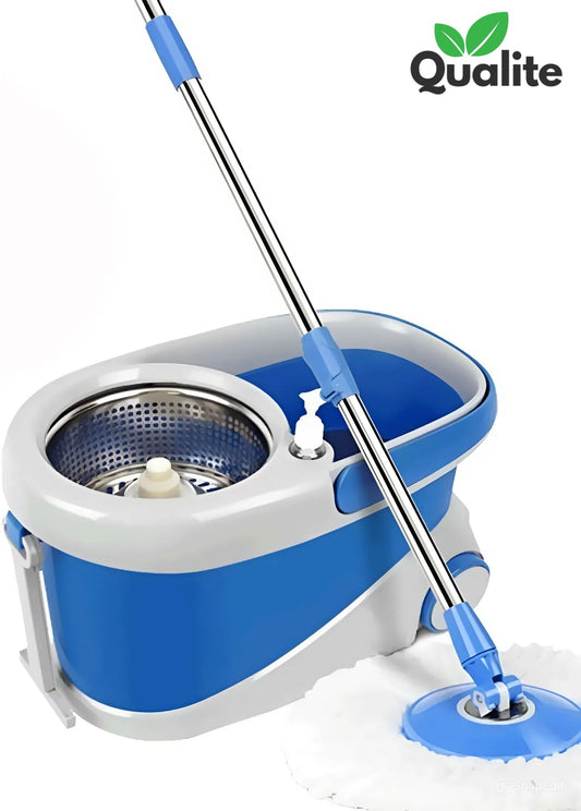 360° Rotating Spin Mop with Bucket – Stainless Steel & Microfiber