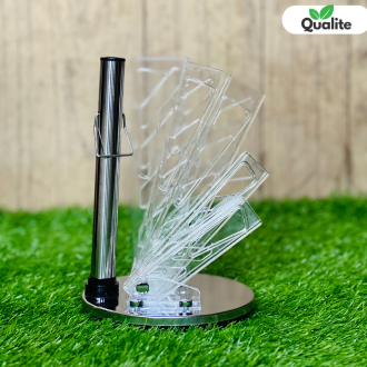 8 PCS Acrylic-Based Stainless Steel Kitchen Knife Set with 360° Rotating Stand