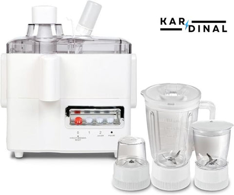 4-in-1 Electric Juicer Blender & Food Processor – Chopper, Grinder, Mixer Machine