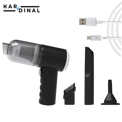 2-in-1 Portable Handheld Vacuum – Wireless, Rechargeable with LED Light
