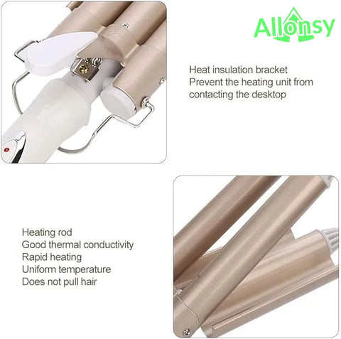 Professional Hair Curler & Curling Wand – Adjustable Temperature