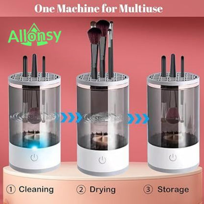 Electric Makeup Brush Cleaner & Dryer – All-in-One Cleaning Tool