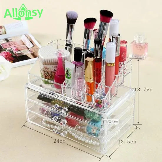 Acrylic Multi-Drawer Makeup & Jewelry Organizer