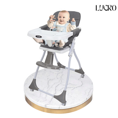 LUCRO Baby High Chair – Fordable and Adjustable Dining Chair with Reversible Food Tray, Premium Comfort, Safety, and Versatility for Infant and Toddler Feeding"