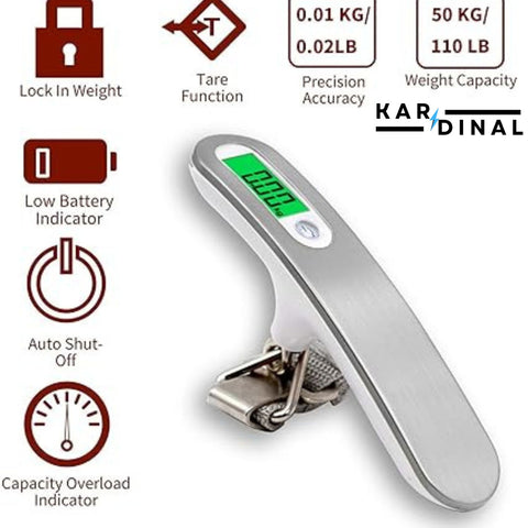 Digital Luggage Weight Scale with LCD Display & LED Light