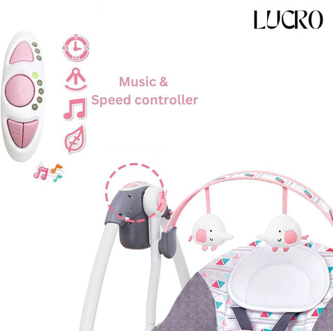 Mastela Deluxe 5-Speed Baby Swing for new baby born to 10 months kids