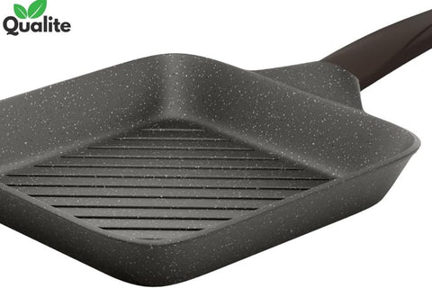 28cm Non-Stick Grill Pan – Durable Square Fry Pan with Handle
