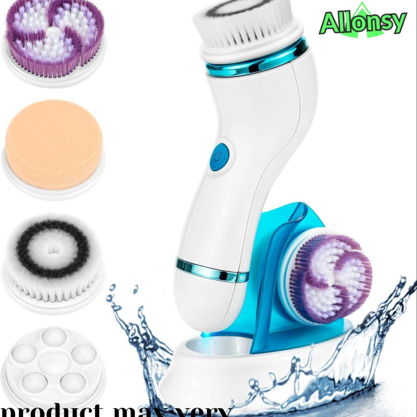 4-in-1 Rechargeable Facial Cleansing Brush & Massager