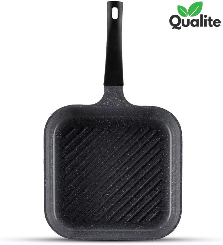 28cm Non-Stick Grill Pan – Durable Square Fry Pan with Handle