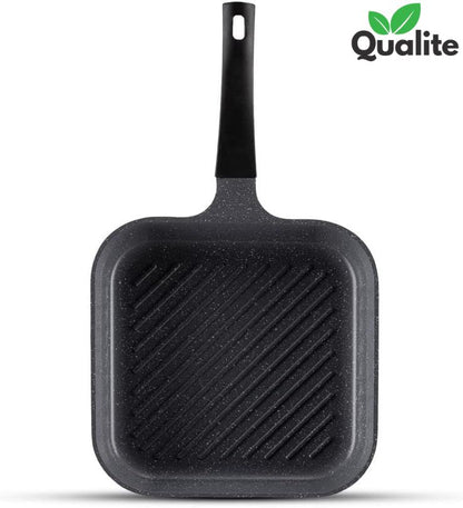 28cm Non-Stick Grill Pan – Durable Square Fry Pan with Handle