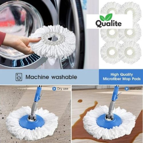 360° Rotating Spin Mop with Bucket – Stainless Steel & Microfiber
