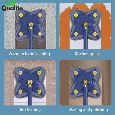 360° Microfiber Spin Mop with Bucket & 2 Pads