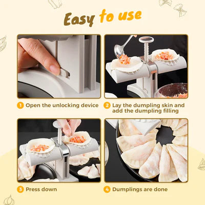Dual Dumpling Maker - Easy, Safe, and Versatile Kitchen Tool