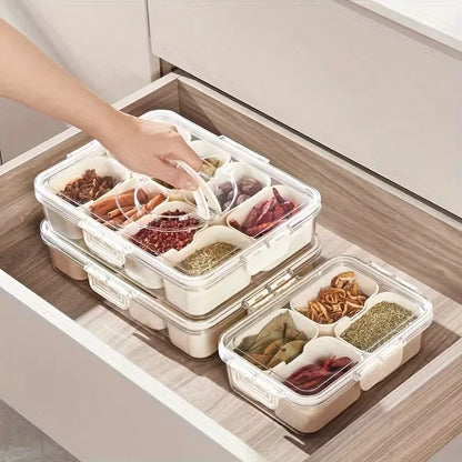 Portable Snack Platters Organizer With 4 box and 8 box variants