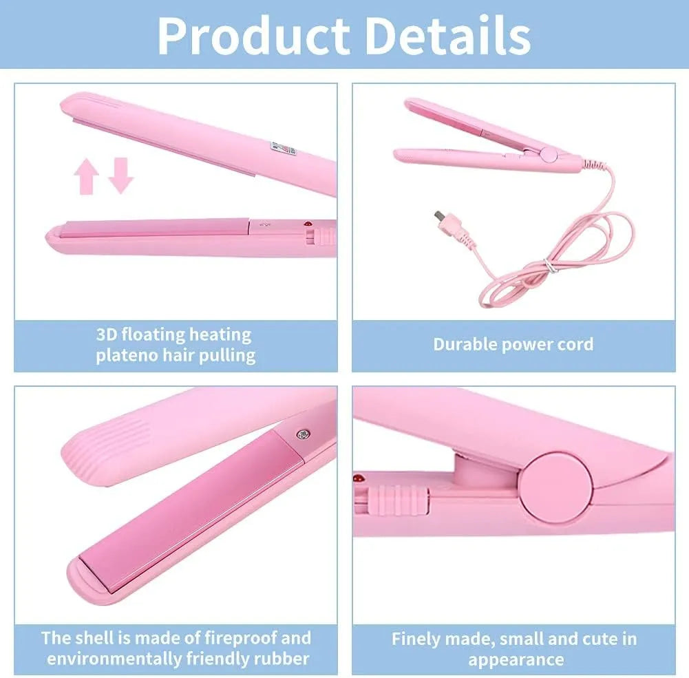 Mini Ceramic Hair Curler & Straightener