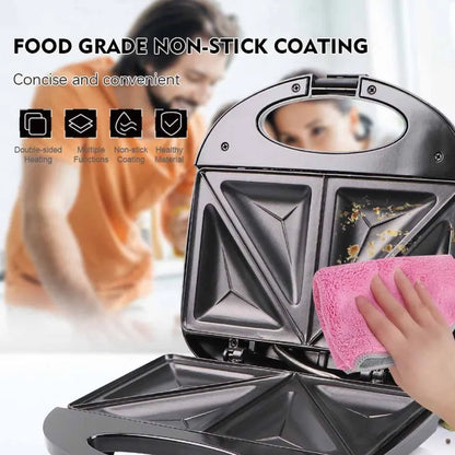 Sandwich Maker – Double-Sided Non-Stick Toaster for Quick Breakfasts