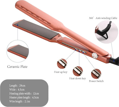 Proluxeyou Adaptive Hair Straightener – 15s Fast Heat-Up, 5 Temp Settings
