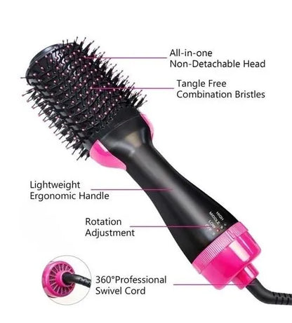 One Step 4-in-1 Hair Brush, Straightener, and Curler for Ladies