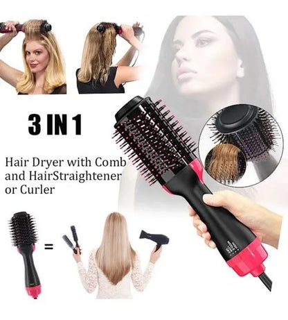 One Step 4-in-1 Hair Brush, Straightener, and Curler for Ladies