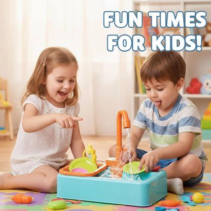 Kids Kitchen Toys Plastic Simulation Electric Dishwasher Sink