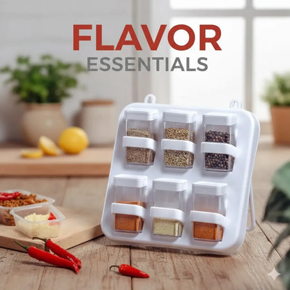 Mini Crystal Spice Jars With Stand - Multipurpose Box Masala Box