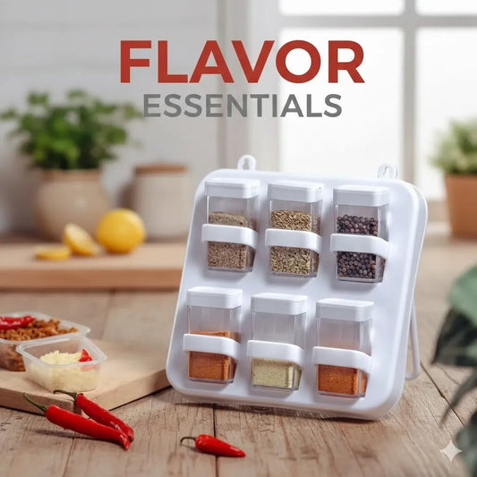 Mini Crystal Spice Jars With Stand - Multipurpose Box Masala Box