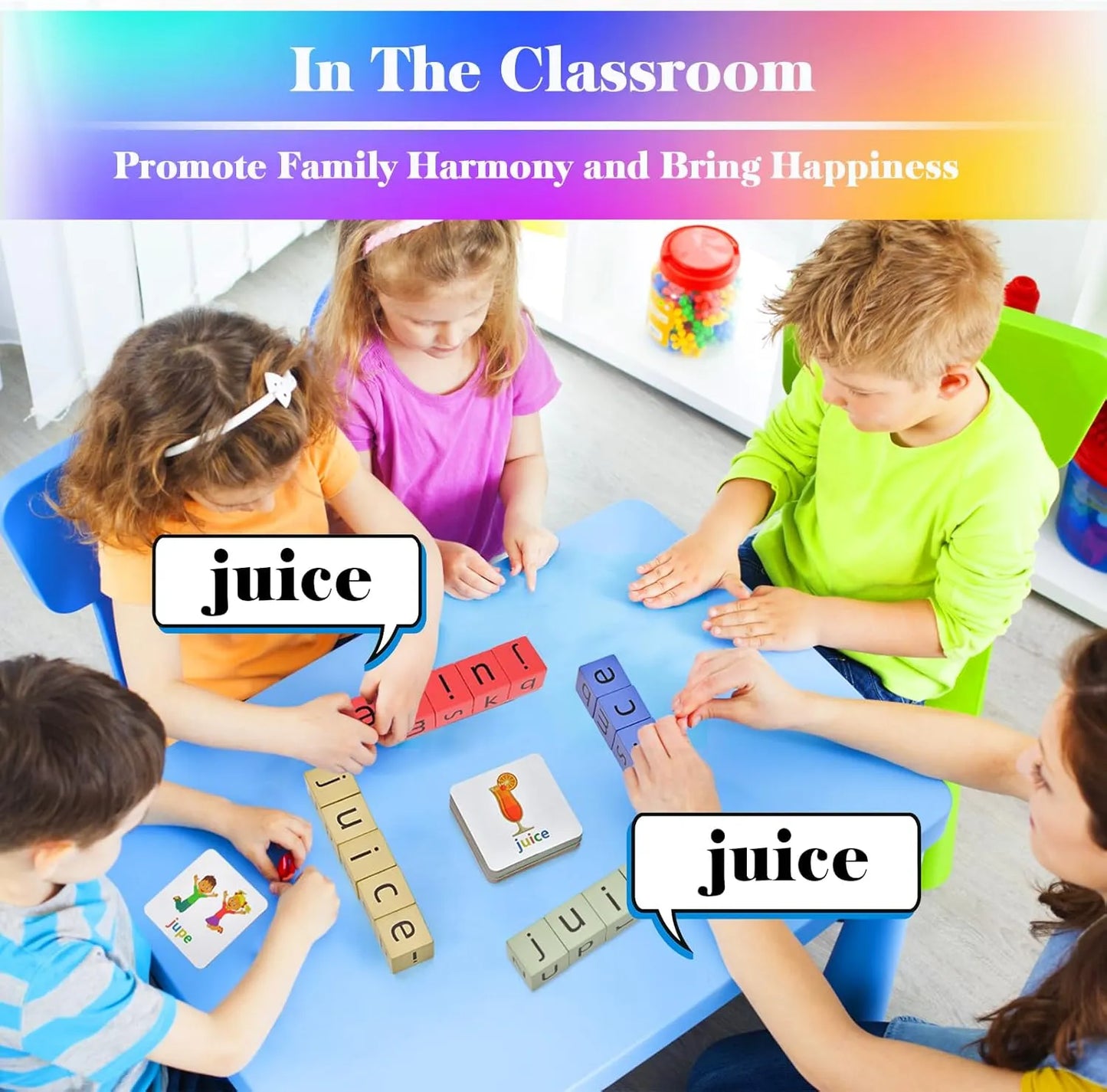 English Word Spelling Toy Wooden Multi Educational Toys