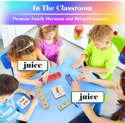 English Word Spelling Toy Wooden Multi Educational Toys