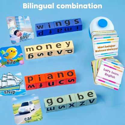 English Word Spelling Toy Wooden Multi Educational Toys