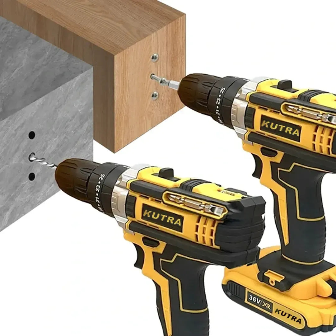 Rechargeable Drill Machine With 2 Batteries & Charger