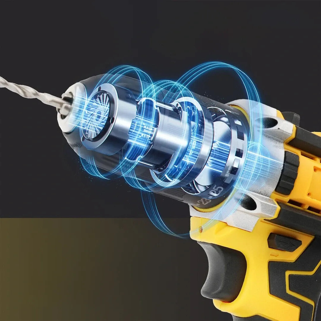 Rechargeable Drill Machine With 2 Batteries & Charger