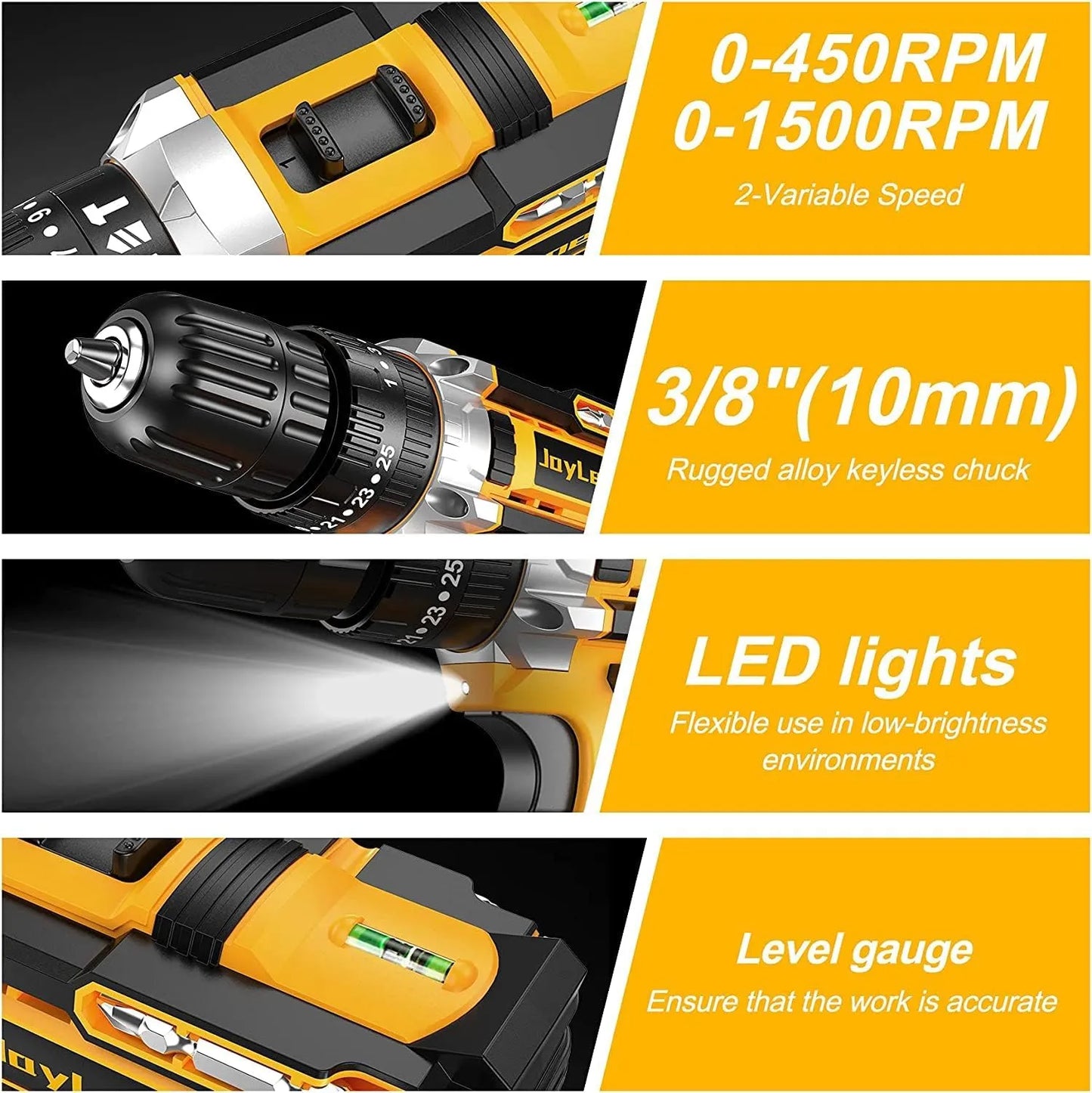 Rechargeable Drill Machine With 2 Batteries & Charger