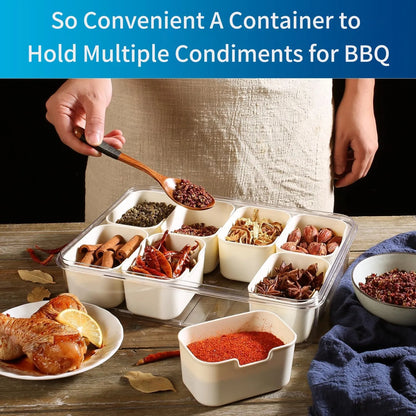 Portable Snack Platters Organizer With 4 box and 8 box variants