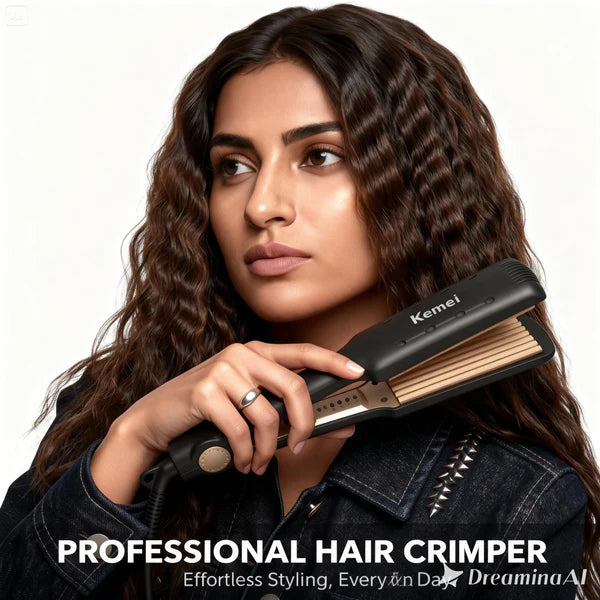 Professional Hair Crimper – Tourmaline Ceramic Plates