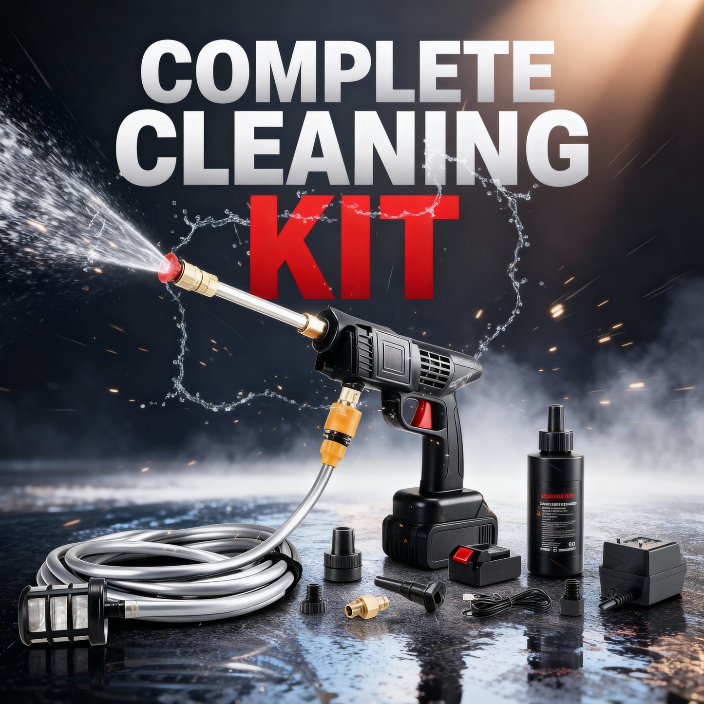 Cordless High Pressure Water Cleaner Washer Spray ( 01 Battery Included )