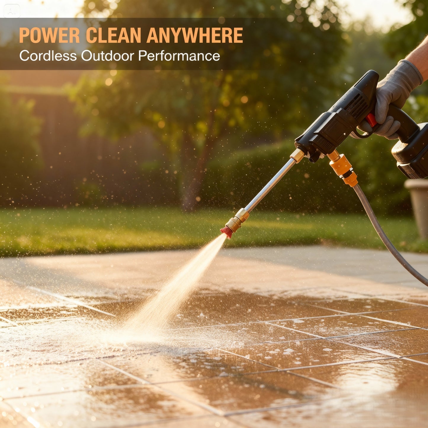 Cordless High Pressure Water Cleaner Washer Spray ( 01 Battery Included )