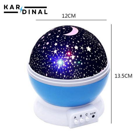 Rotating Moon Lamp – Starry Sky Projector with LED & Bluetooth