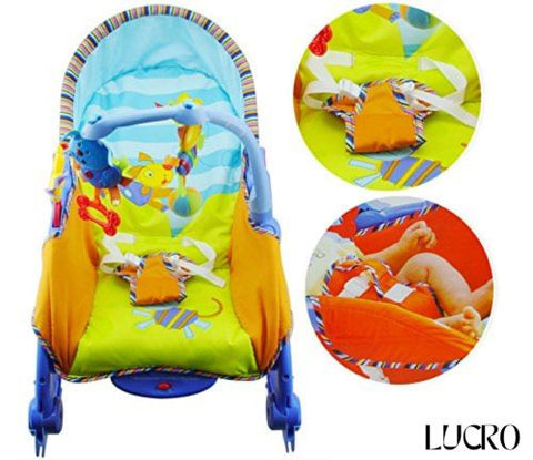Portable Baby Rocker & Bouncer with Music, Vibration & Toys for Newborns