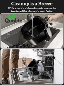 Digital Air Fryer 10L / 5.5L Large Capacity, Touch Display and Multi Use Stainless Steel