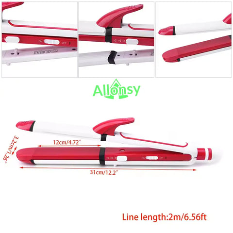 Professional 3-in-1 Hair Styler – Straightener, Curler & Dryer