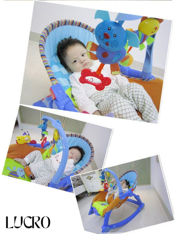 Portable Baby Rocker & Bouncer with Music, Vibration & Toys for Newborns