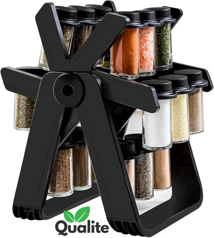 360° Rotating Spice Rack – Multifunctional Organizer for Jars, Bottles & Seasonings