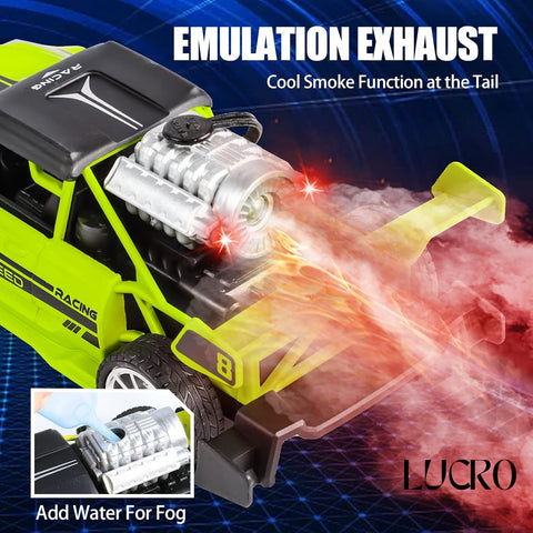 RC Stunt Racing Car 1:20 Scale with LED Lights & Smoke