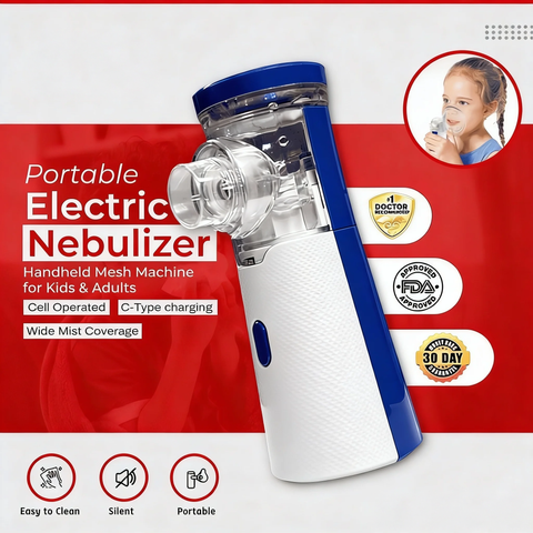 Portable Electric Nebulizer – Handheld Mesh Machine for Kids & Adults